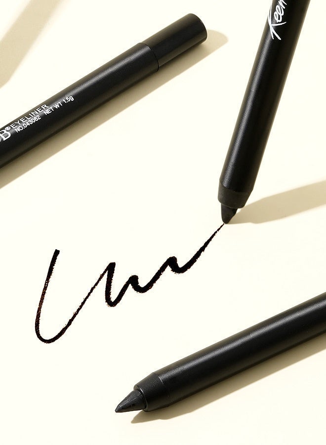 BOB Waterproof Gel Eyeliner Pencil – 24H Smudge-Proof Black Kajal, Ultra-Creamy for Waterline & Smoky Eye, Long-Lasting Heat-Resistant Formula - Image 5